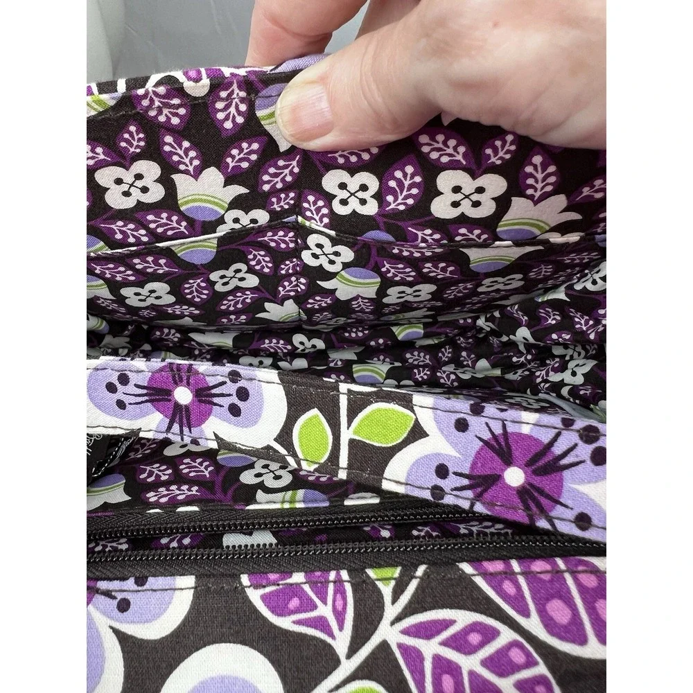 VERA BRADLEY Rachel CROSSBODY Small Size  BAG Purple/Green/Brown FLORAL
